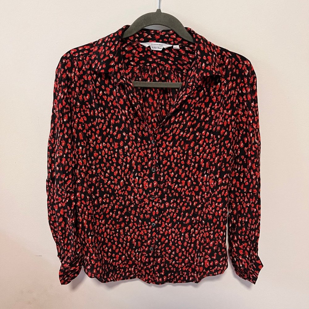 And Other Stories Black and Red Printed Blouse
